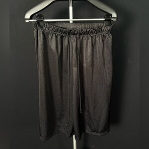Black Drawstring Mesh Basketball Shorts